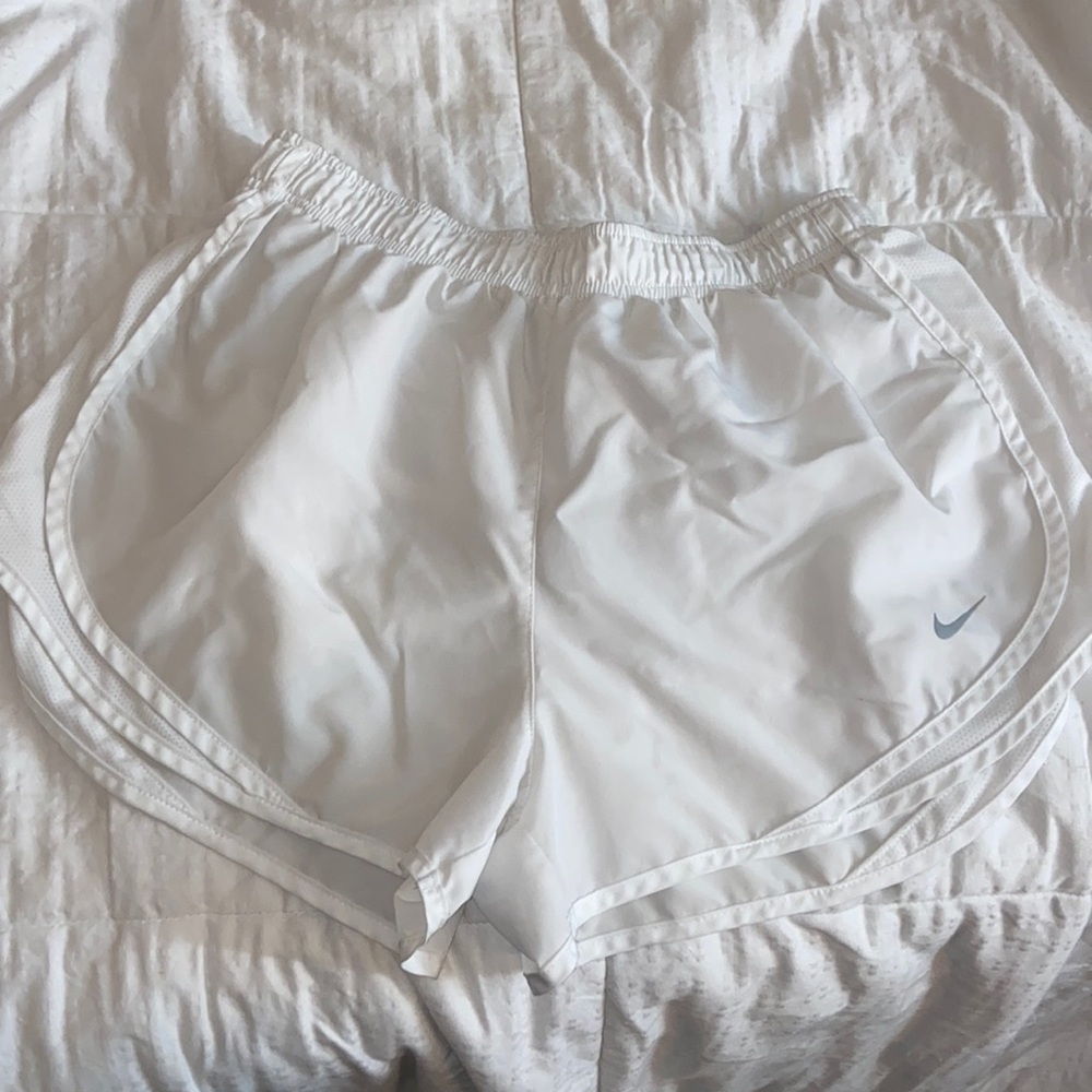 Solid White Nike Shorts